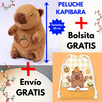 Peluche Kapibara + bolsita + envío GRATIS!!