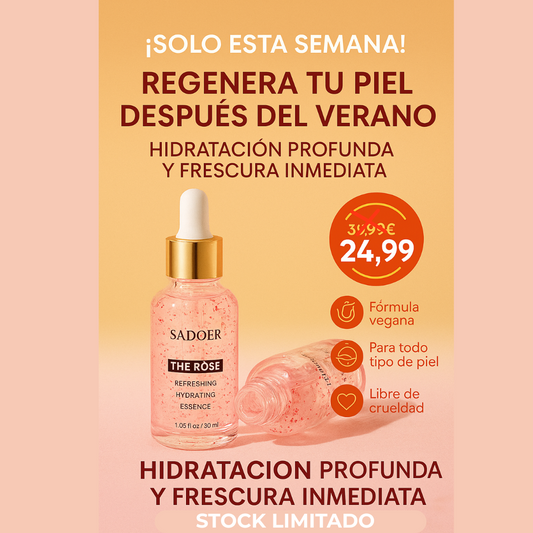 Esencia Facial Hidratante de Rosa