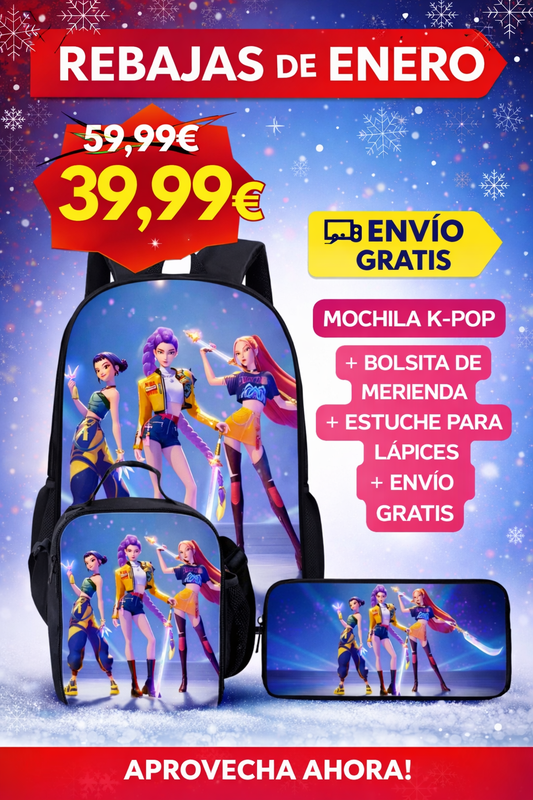 3 Set Mochila K-Pop Hunters