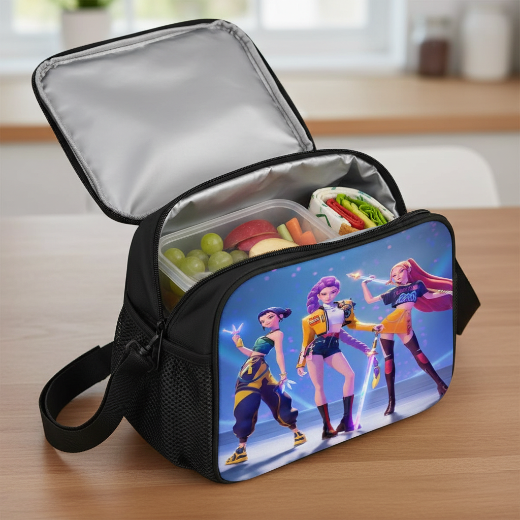 Lunch bag abierta con interior