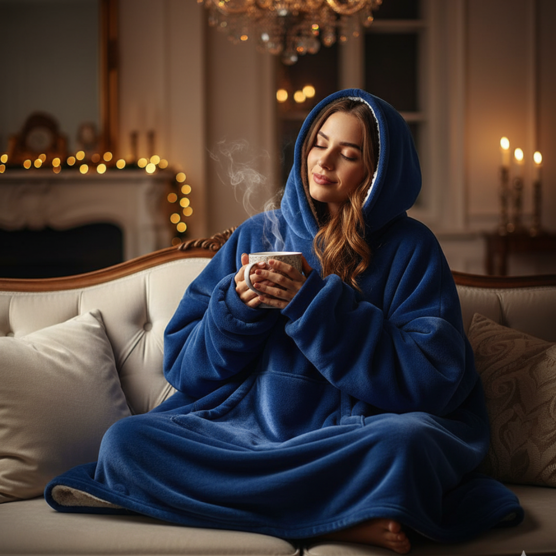 Bata-manta AbrazoPolar con capucha