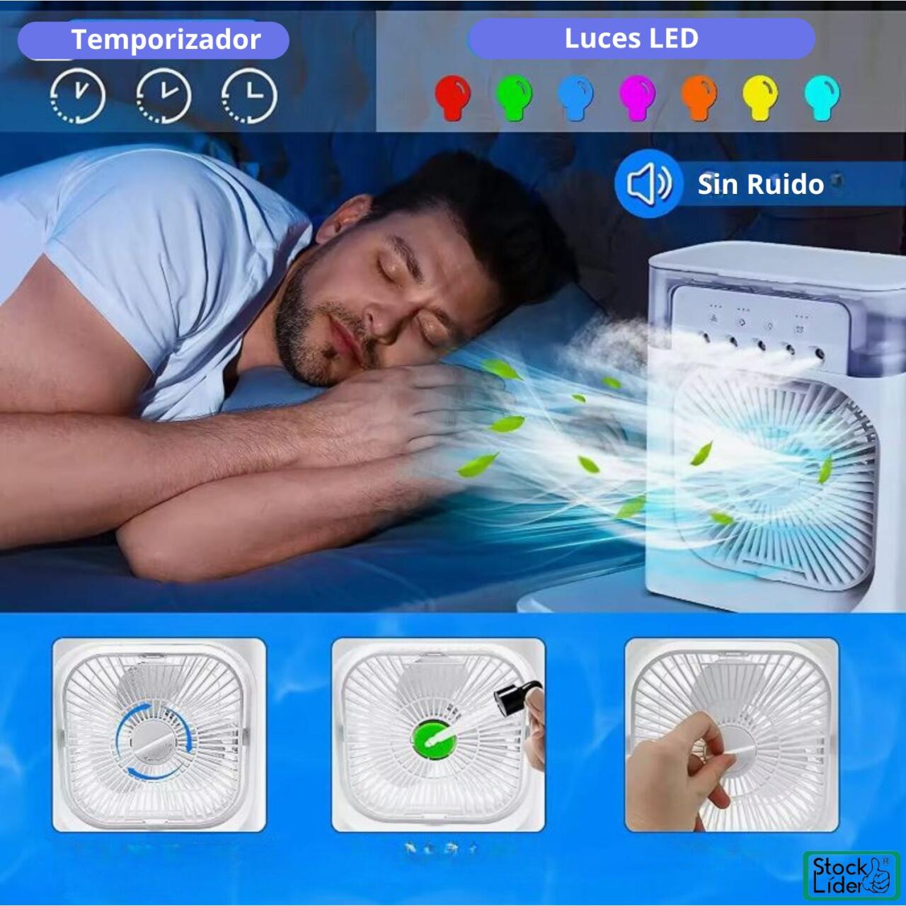 Mini aire acondicionado 4 en 1 ChillBox Pro